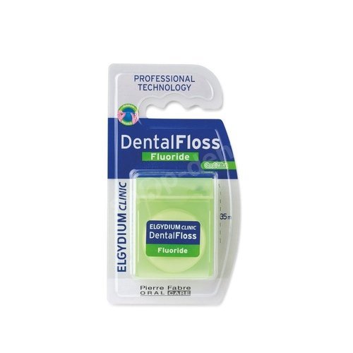 ELGYDIUM Clinic Dental Floss Fluoride Cool Mint - nić dentystyczna z fluorem, orzeźwiająca mięta 35 m