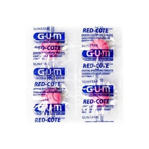 GUM Butler Red-Cote Tabletki do wybarwiania płytki nazębnej 4 sztuki