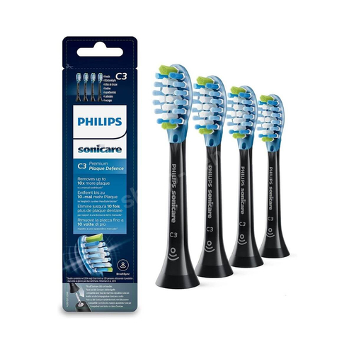 Końcówki PHILIPS Sonicare Premium Plaque Defence C3 Black HX9044/33 4 szt. do szczoteczek sonicznych Philips