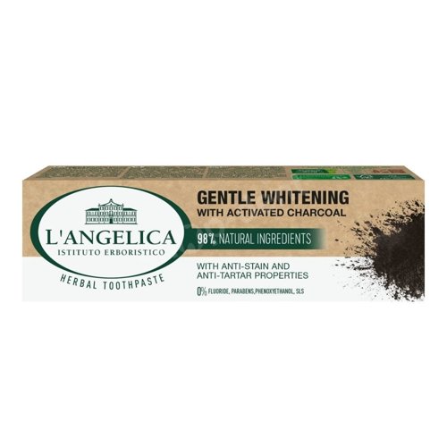 L'Angelica Delikatne Wybielanie - naturalna wybielająca pasta do zębów z aktywnym węglem 75 ml