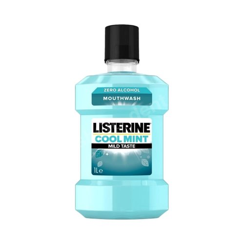 Listerine Cool Mint - Płyn do płukania ust bez alkoholu - łagodniejszy smak  1L