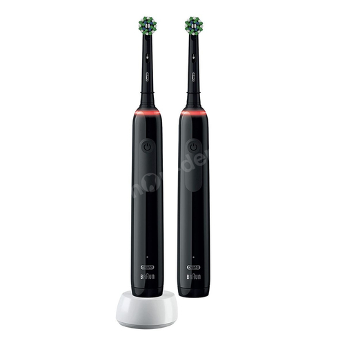 ORAL-B Braun Pro 3 3900 Black CrossAction Duo Pack zestaw dwóch szczoteczek elektrycznych