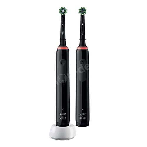 ORAL-B Braun Pro 3 3900 Black CrossAction Duo Pack zestaw dwóch szczoteczek elektrycznych