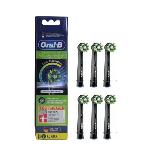 ORAL-B Cross Action Clean Maximiser Black EB50BRB-6 końcówki do szczoteczki elektrycznej ORAL-B 6 sztuk