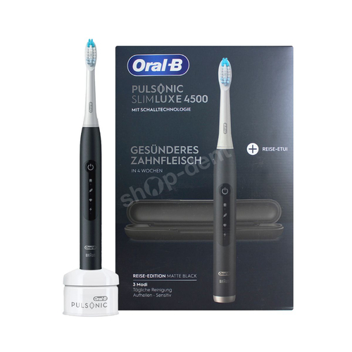 ORAL-B Pulsonic Slim Luxe 4500 Matte Black smukła szczoteczka soniczna z etui podróżnym