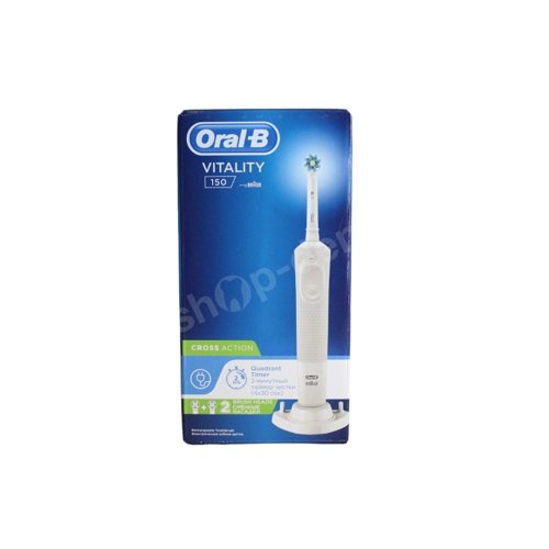 ORAL-B Vitality 150 White Cross Action elektryczna szczoteczka do zębów z 2 końcówkami