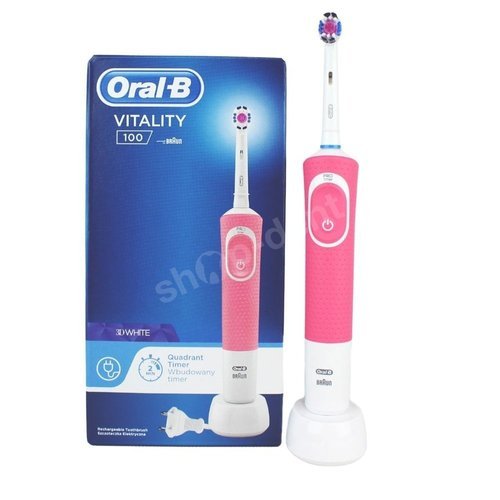 ORAL-B Vitality D100 3D White PINK elektryczna szczoteczka do zębów różowa [OSTATNIE SZTUKI]