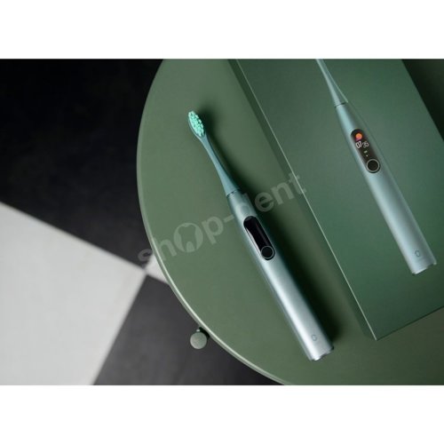 Oclean X Pro Zielona szczoteczka soniczna z kolorowym ekranem dotykowym i aplikacją