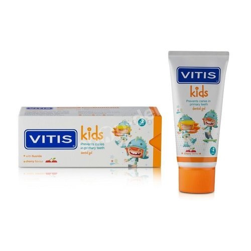 Pasta do zębów dla dzieci VITIS Kids powyżej 2 roku życia o smaku wiśniowym 50 ml