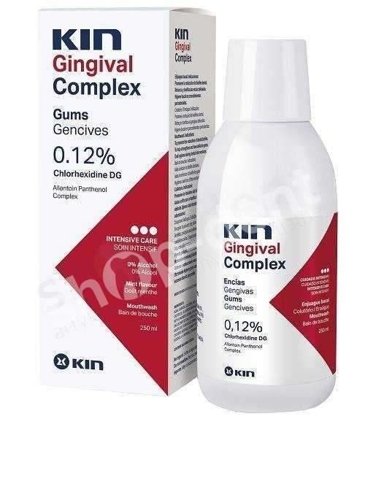 Płyn z chlorheksydyną KIN Gingival Complex 0,12% do stosowania w profilaktyce chorób dziąseł i przyzębia 250 ml