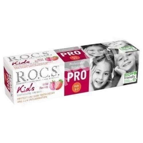 ROCS PRO Kids Wild Berries (Dzikie Jagody) - pasta dla dzieci bez fluoru 3-7 lat - 35 ml