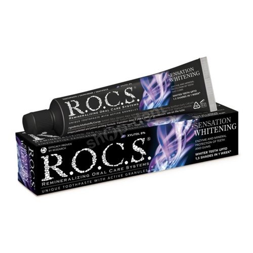 ROCS Sensation Whitening - Bezpieczna i wyjątkowo skuteczna pasta wybielająca 60ml