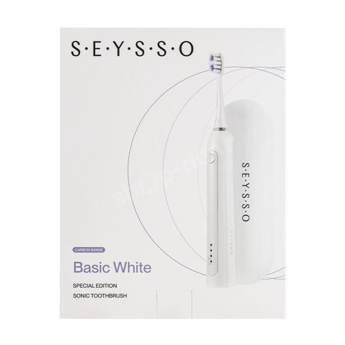 SEYSSO Carbon Basic White Szczoteczka soniczna z etui podróżnym 