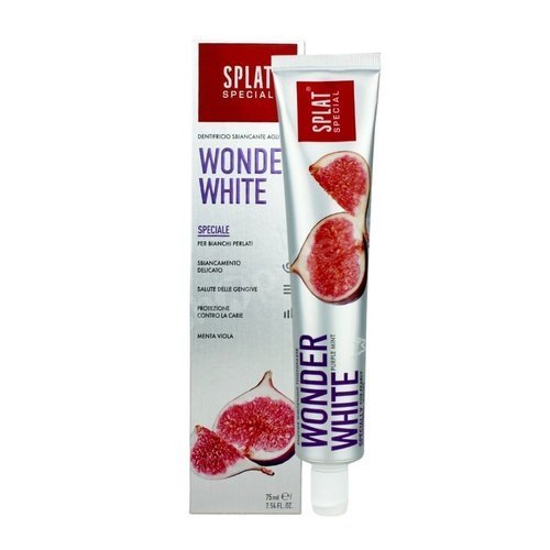 SPLAT Special WONDER WHITE enzymatyczna wybielająca pasta do zębów bez fluoru 75 ml