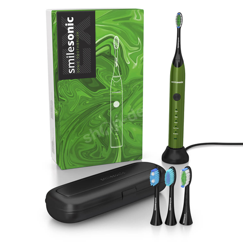 Smilesonic EX GREEN szczoteczka soniczna do zębów zielona z etui podróżnym