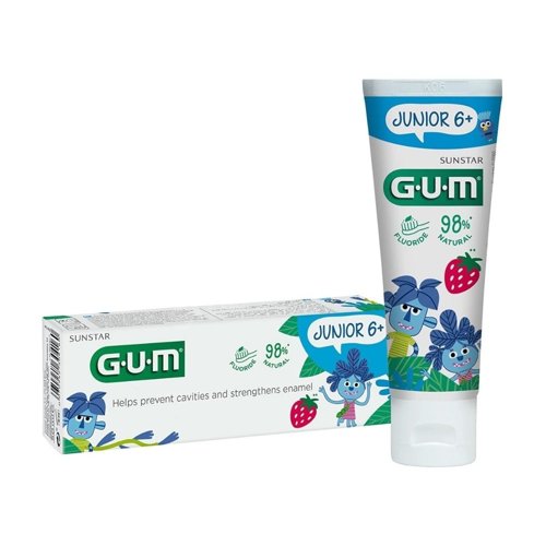 Sunstar GUM Junior 6+ Pasta do zębów dla dzieci o smaku truskawkowym 50 ml