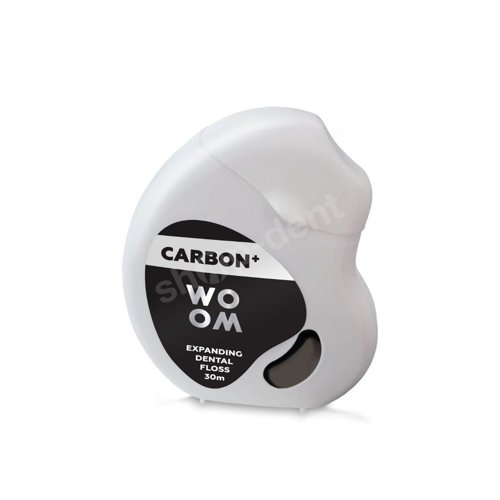 WOOM Carbon+ Nić dentystyczna pęczniejąca z węglem aktywnym 30m