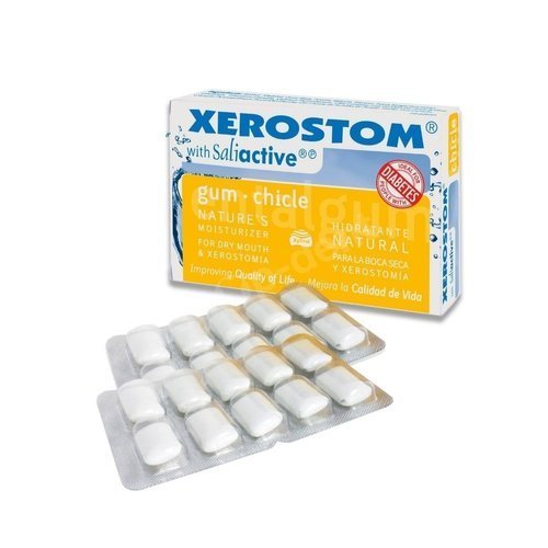 XEROSTOM Dental Gum - Dentystyczna guma do żucia wspomagająca produkcję śliny na suchość w ustach 20szt. [OSTATNIE SZTUKI]
