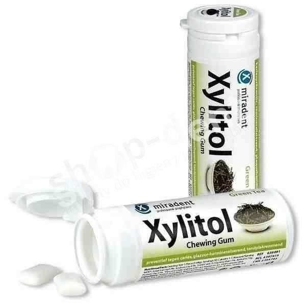 Xylitol Miradent Chewing Gum - Gumy do żucia  przeciw próchnicy 30szt - Zielona Herbata [OSTATNIE SZTUKI]