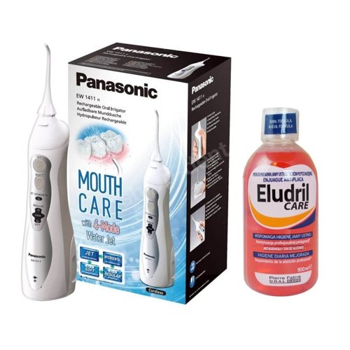 Zestaw Irygator dentystyczny Panasonic EW1411 + płyn do płukania jamy ustnej ELUDRIL Care