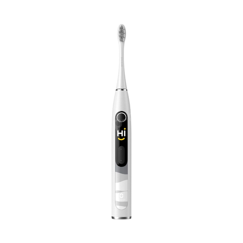 Zestaw Oclean X10 Smart szara szczoteczka soniczna z kolorowym ekranem + 2 końcówki Oclean Standard White
